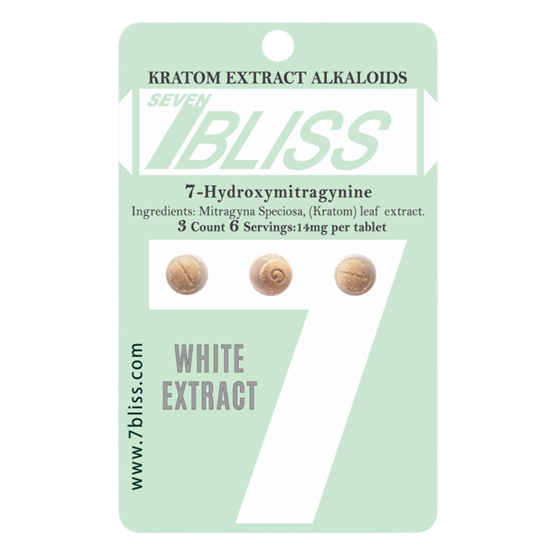 7-Bliss White Extract - 14mg 7-Hydroxymitragynine Tablets / 3 Count