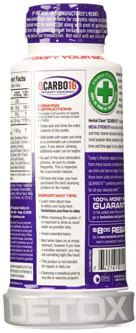 QCARBO16 MEGA STRENGTH CLEANSING FORMULA - 16 FL OZ - GRAPE, Synthetic Urine, Q Carbo, Marketplace Vape  - Marketplace Vape